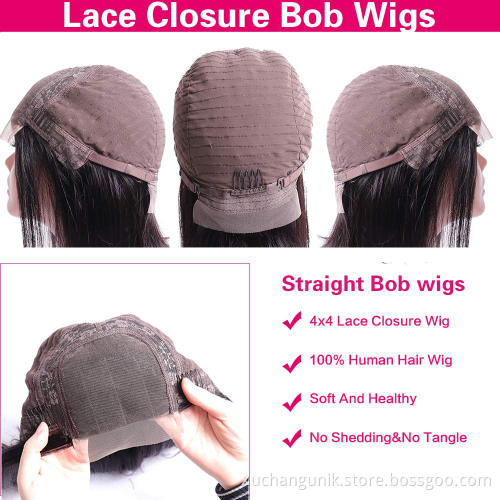 wholesale virgin hair vendors 100% Virgin Brazilian Hair cuticle aligned 13x4 frontal bob wigs natural human hair short Wig